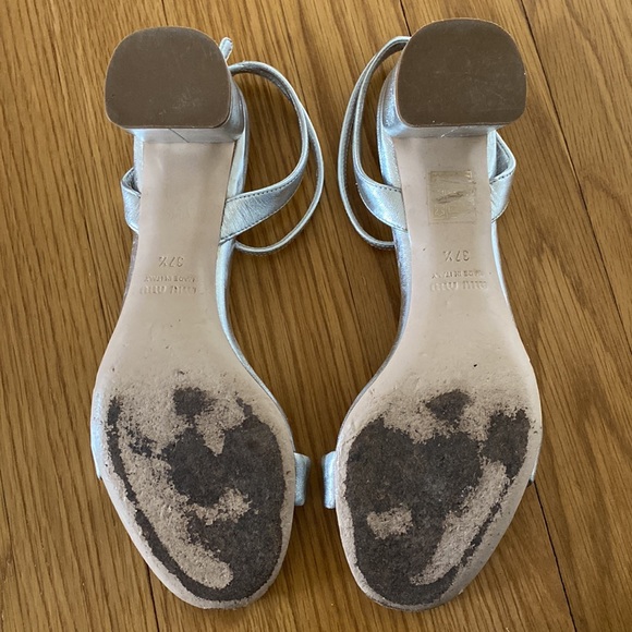 Miu Miu Block Heel Sandal 37.5 W/ box - Picture 10 of 11